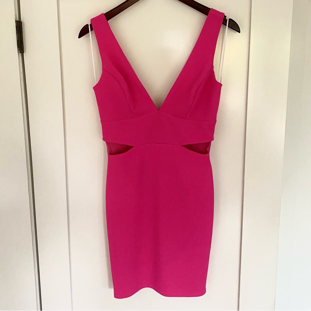 NWT Fabulous Finds Hot Pink Mini Dress - Size M